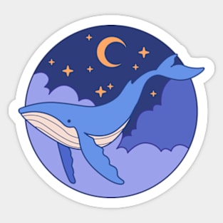 Whale in the sky Sticker